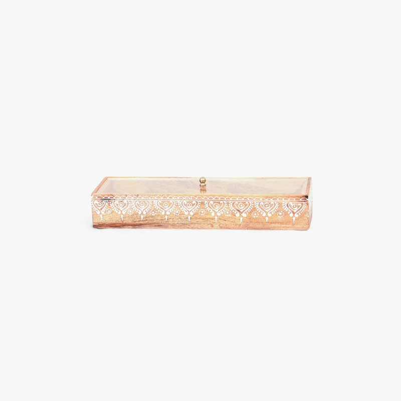 Home Carving Wooden Acrylic Box Big